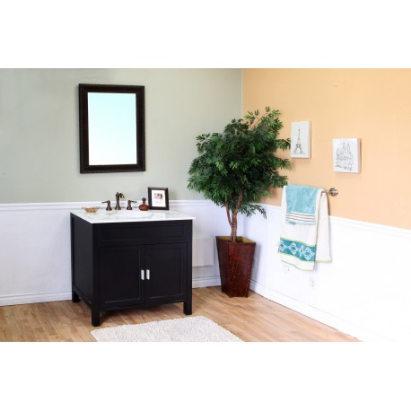 Bellaterra 600168 36 In Single Sink Vanity-Wood - 36x22x36"