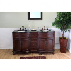 Bellaterra 603316 62 In Double Sink Vanity-Wood - 62x22x36"