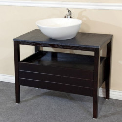 Bellaterra 804357 35.5 In Single Sink Vanity-Wood - 35.5x19x36"