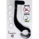 Securitech AYL /AYR-C-676AM Power Coated Black Anti-Microbial Ayzre Hands Free Door Opener