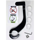 Securitech AYL /AYR-C-676AM Power Coated Black Anti-Microbial Ayzre Hands Free Door Opener