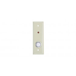 Alarm Controls RP-02 1-1/2" Narrow Ivory Wall Plate, Red LED, N/O, Push Button