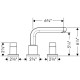 Hansgrohe 31436001 Metris S 3-Hole Roman Tub Set Trim with Full Handles