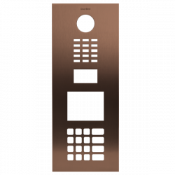 DoorBird D21DKV Front Panel, Stainless Steel V4A, Brushed, PVD Coating with Bronze-Finish