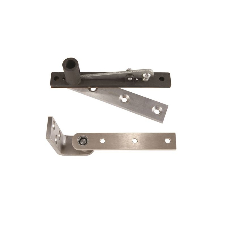 ABH Hardware 012 Center Hung Pivot & Combination Double-Lipped Strike Rescue Stop Set