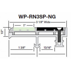 Wooster WP-RN3SG-NG-NO Niteglow (Glow in the Dark) Two Stage Section 3 1/8" Wide 1/2" Thick (No Wood Insert)