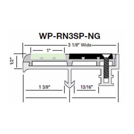Wooster Niteglow (Glow in the Dark) WP-RN3SP-NG-B Two Stage Section Insert Only