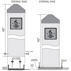 MS Sedco 6082-SHOE Heavy Duty Push Plate Switch Bollard