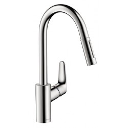 Hansgrohe 4505000 Focus 2-Spray HighArc Kitchen Faucet, Pull-Down, 1.75 GPM