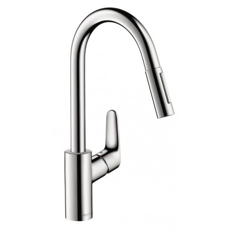 Hansgrohe 4505000 Focus 2-Spray HighArc Kitchen Faucet, Pull-Down, 1.75 GPM