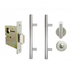 INOX PD53 Pocket Lock with ADA Pulls, ADA Thumbturn