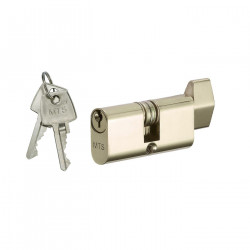 MTS C410 Key outside, Turn Knob Inside Replacement Cylinder,2 Keys, Keyed Alike In Groups Of 5