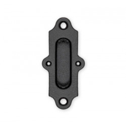 Leatherneck Hardware 0117-0099 Cast Iron Flush Pull Handle Black