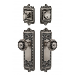 Grandeur Windsor Plate w/ Parthenon Knob & Matching Deadbolt
