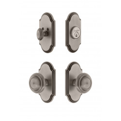 Grandeur Arc Plate w/ Circulaire Knob & Matching Deadbolt