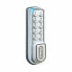 Codelocks KL1200 KL1200RHSG Series Heavy Duty Cabinet Lock - Kit with Spindle to fit 1/4" - 1" Thick Door, Finish-Silver Grey