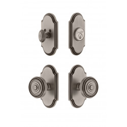 Grandeur Arc Plate w/ Soleil Knob & Matching Deadbolt