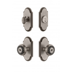 Grandeur Arc Plate w/ Parthenon Knob & Matching Deadbolt