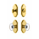 Grandeur Arc Plate w/ Provence Crystal Knob & Matching Deadbolt