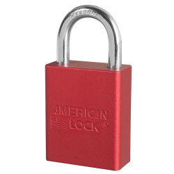 American Lock Safety A1105 Lockout Padlock 1-1/2"(38mm) Rekeyable Rectangular Padlock