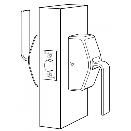 Cal-Royal HOS-PP30 Hospital Push / Pull Latch, Non-Handed Passage Function, UL-Listed