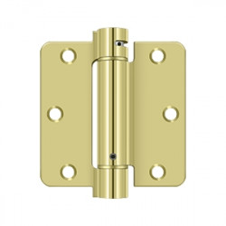 Deltana DSH35R4 3-1/2" x 3-1/2" x-1/4" Radius Corner Spring Hinge