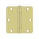 Deltana 3-1/2" x 3-1/2" x-1/4" Radius Corner Steel Hinge with Ball Bearings