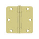 Deltana 3-1/2" x 3-1/2" x-1/4" Radius Corner Steel Hinge with Ball Bearings