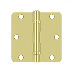Deltana 3-1/2" x 3-1/2" x-1/4" Radius Corner Steel Hinge with Ball Bearings