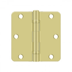 Deltana 3-1/2" x 3-1/2" x-1/4" Radius Corner Steel Hinge with Ball Bearings