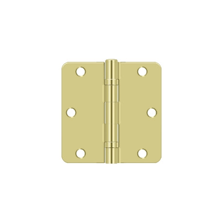 Deltana 3-1/2" x 3-1/2" x-1/4" Radius Corner Steel Hinge with Ball Bearings