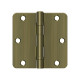 Deltana 3-1/2" x 3-1/2" x-1/4" Radius Corner Steel Hinge with Ball Bearings