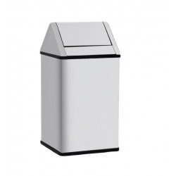 AJW U472 13/25 Gallon Waste Receptacle w/ Swing Top - Free Standing