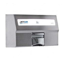 AJW U1521EA JETAIR Automatic Touchless 120/230 Volt Hand Dryer, Satin Finish - Surface Mounted