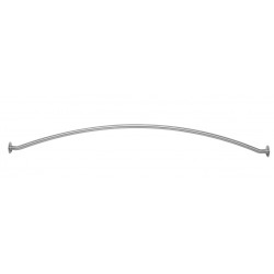AJW UX1-B60-CV 1" Diameter Curved Shower Curtain Rod, 60"L - B-Type Flange