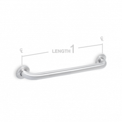 AJW UG2-A 12" Concealed Snap Flange, 1.25" Diameter Grab Bar - Configuration A