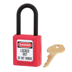 Master Lock 406 Lightweight Thermoplastic Padlock, Zenex Key Retaining