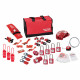Master Lock 1458VE410 - Group Lockout Kit with Plastic Locks - Valve AND Electrical