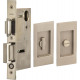 Omnia 7036 Series Pocket Door Lock with Modern Rectangular Trim