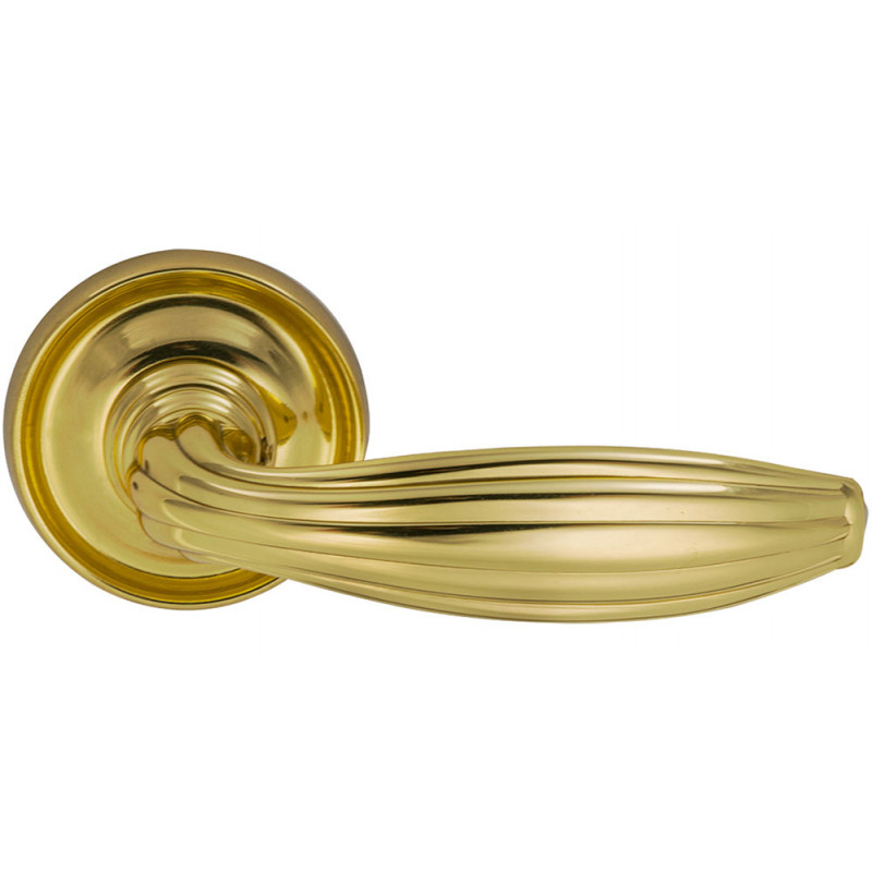 Omnia 192/55 Interior Traditional Lever Latchset (55mm Rose) - Solid Brass