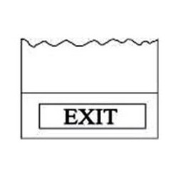 Trimco 10X34.ILLUM.630 Self-illuminated "EXIT" sign 10" x 34", 630, .050"