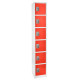 Adiroffice 629-206 Locker With 6 Door And 6 Hooks