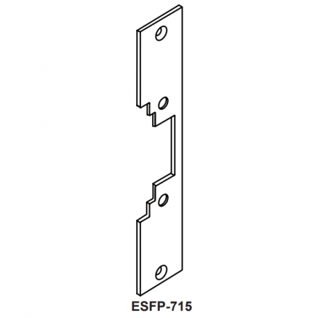 Cal-Royal ESFP-715 Optional faceplate for ES1433 Electric Strike(Wood Frame)-Flat Black Coated