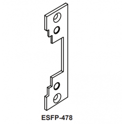 Cal-Royal ESFP-478 Optional faceplate for ES1433 Electric Strike (Hollow Metal Frame)-Flat Black Coated