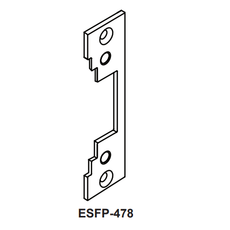 Cal-Royal ESFP-478 Optional faceplate for ES1433 Electric Strike (Hollow Metal Frame)-Stainless Steel