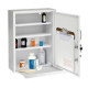 AidrMed 999-06 Dual Lock Surface-Mount Medical Security Cabinet with Pull-Out Shelf and Document Pocket