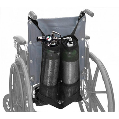 AidrMed ADI995-OX-DDE-W Double Oxygen Cylinder Bag for Wheelchair