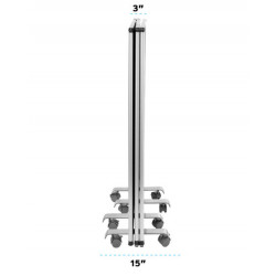 Adiroffice 693-45-32 Portable Double-Sided 3 Panel Mobile White Board and Flannel Partition