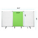 Adiroffice 693-45-32 Portable Double-Sided 3 Panel Mobile White Board and Flannel Partition