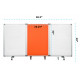 Adiroffice 693-45-32 Portable Double-Sided 3 Panel Mobile White Board and Flannel Partition